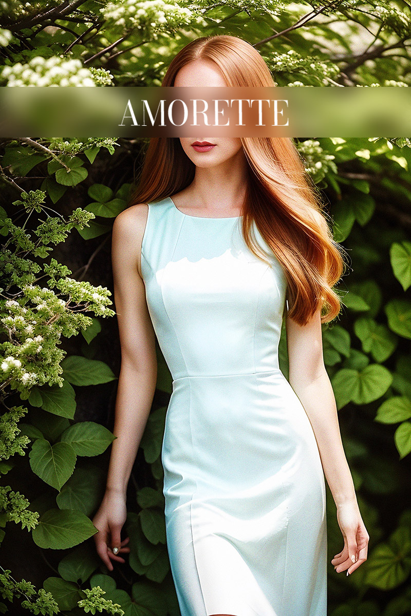 amorette international - angelina - elegant lady in a white dress